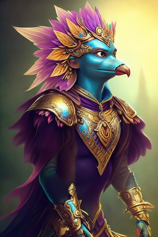 Fairy bird in armour