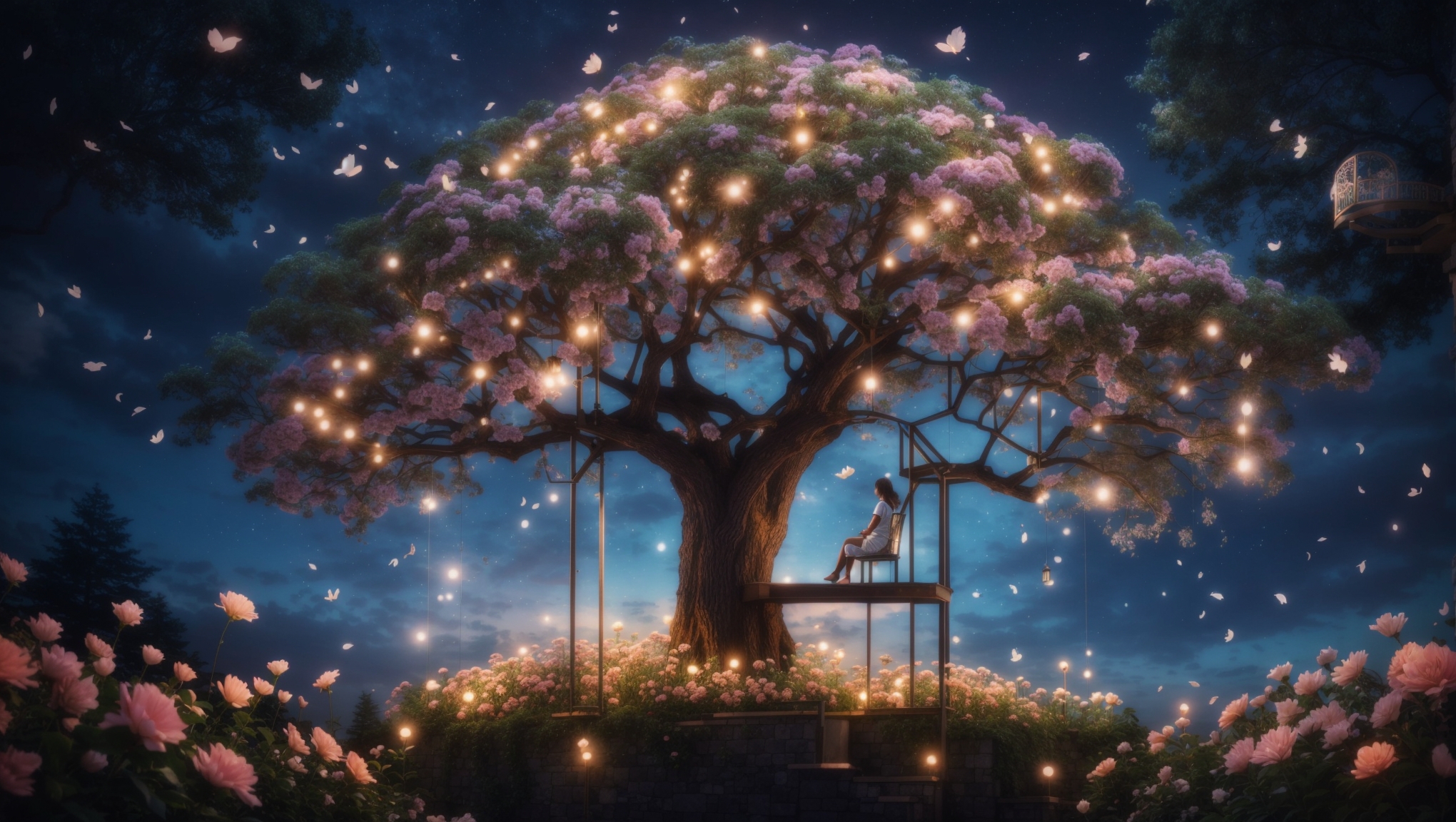 Big purple tree