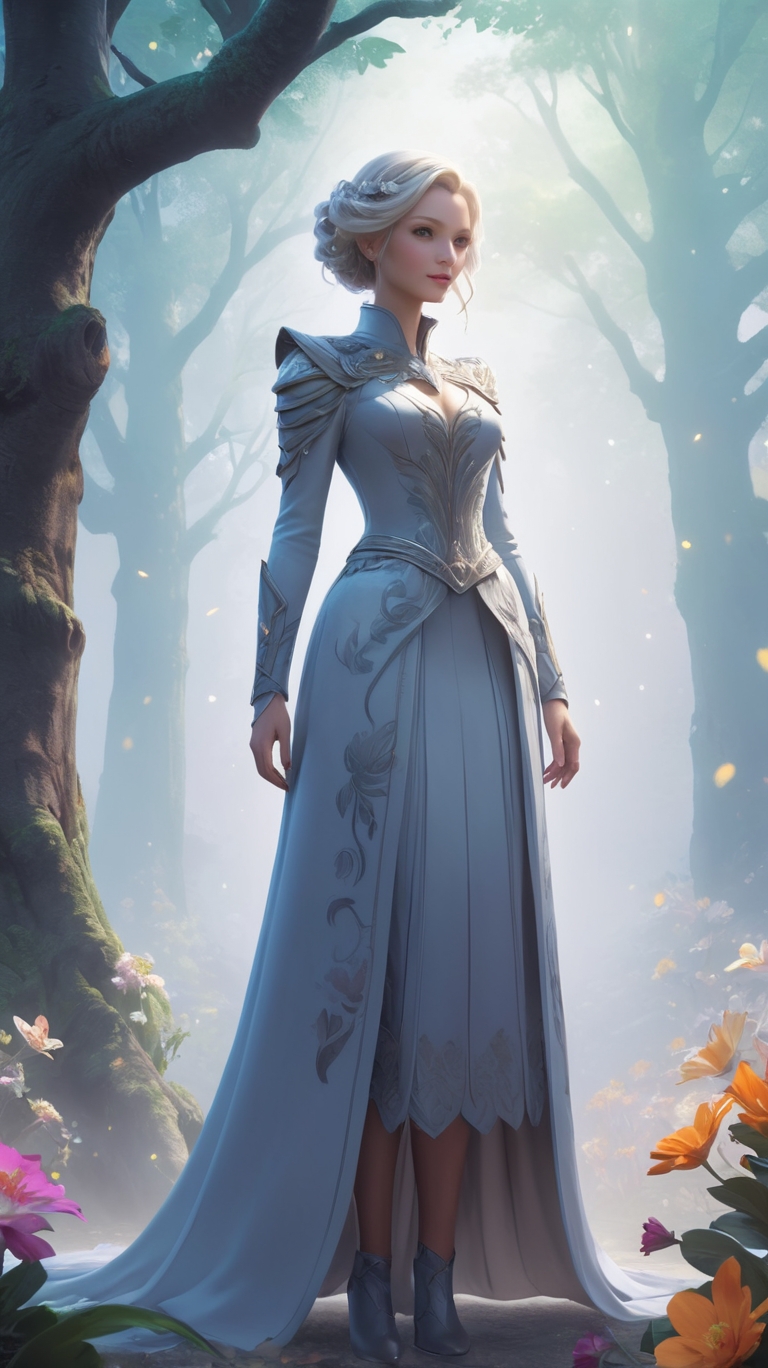 Lonely girl in the Forest
