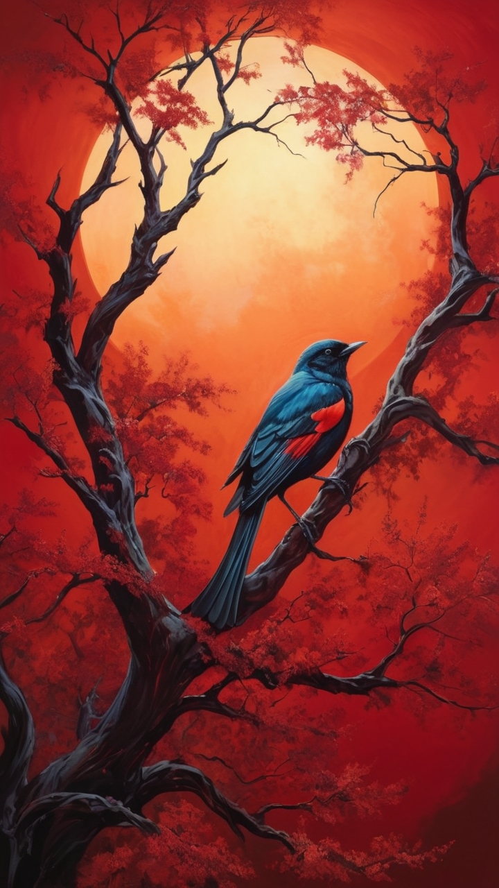 A black and red bird
