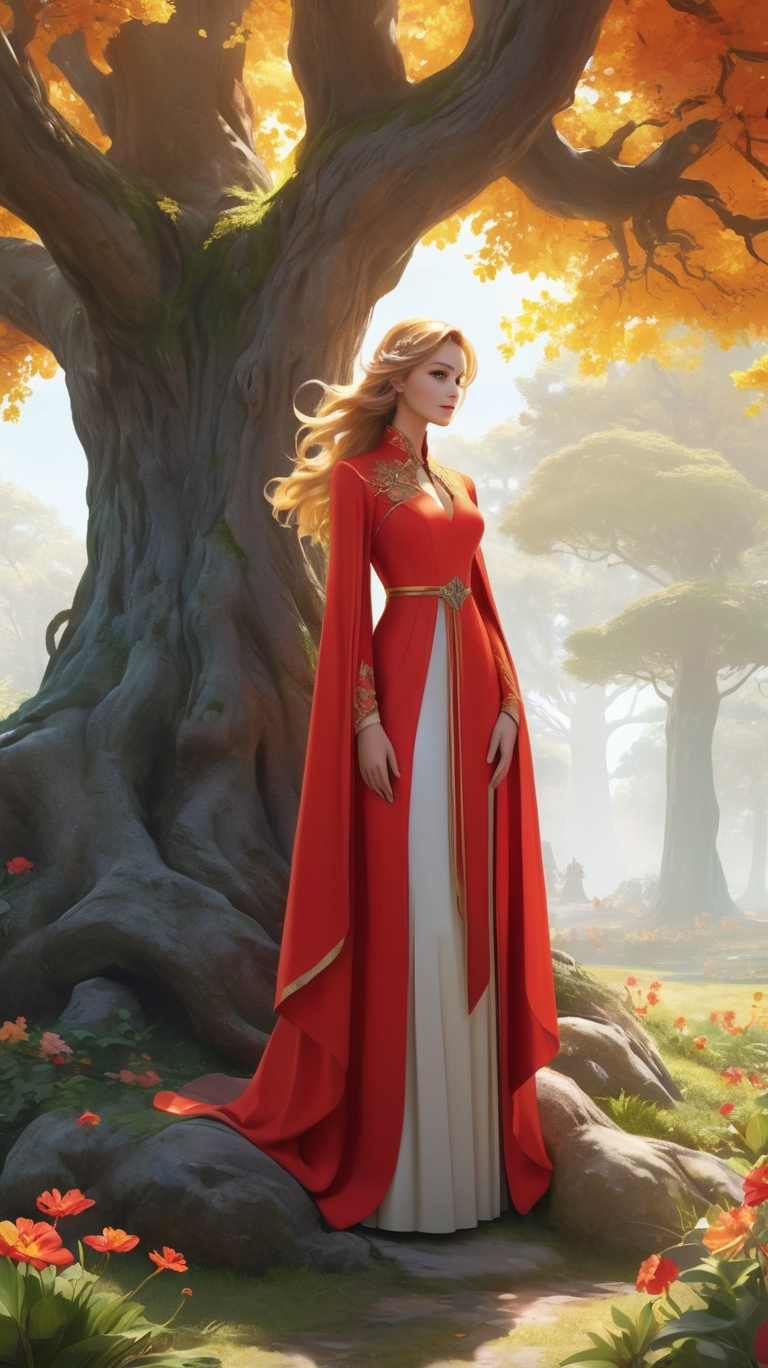 Lonely girl in the Forest
