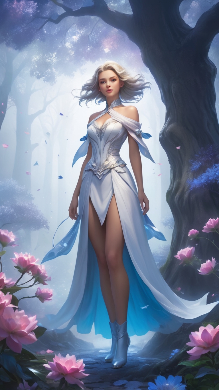 Lonely girl in the Forest