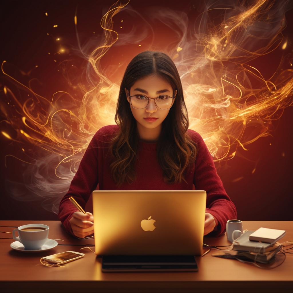 Girl with Laptop