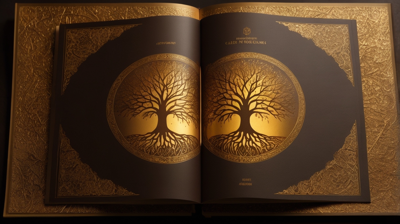 Golden Tree of Life in a Book