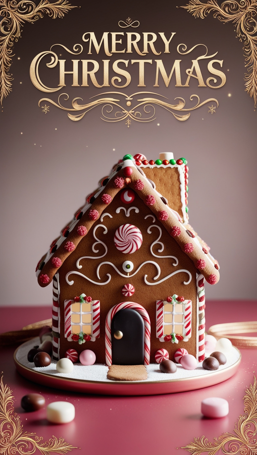 Gingerbread home Christmas Wallpapers