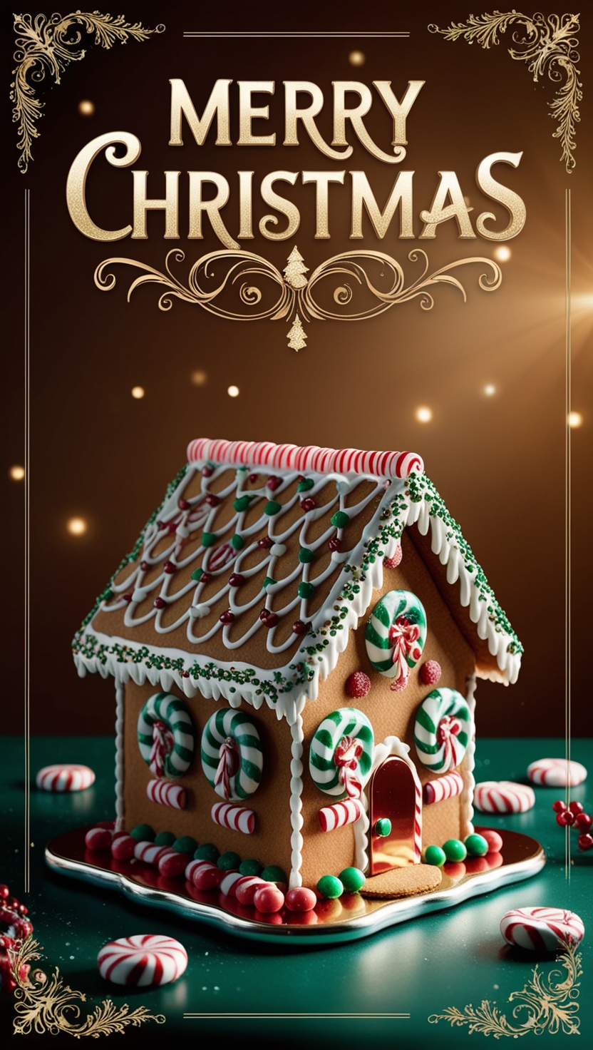 Gingerbread home Christmas Wallpapers