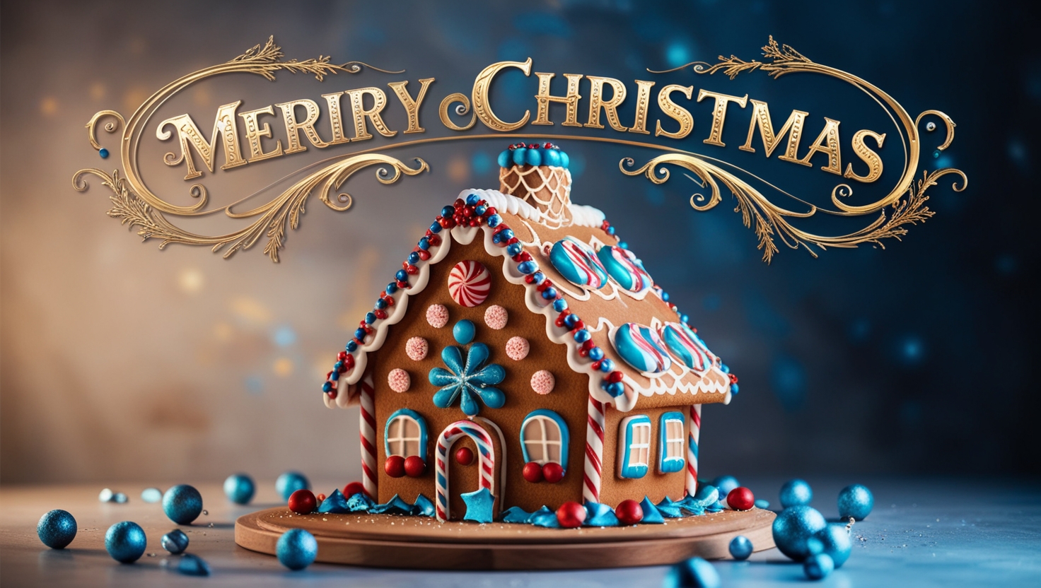 Gingerbread home Christmas Wallpapers