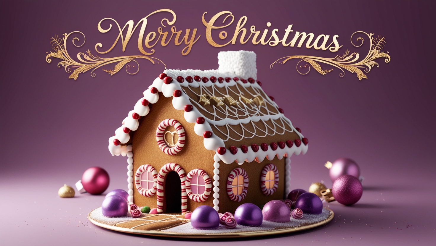 Gingerbread home Christmas Wallpapers