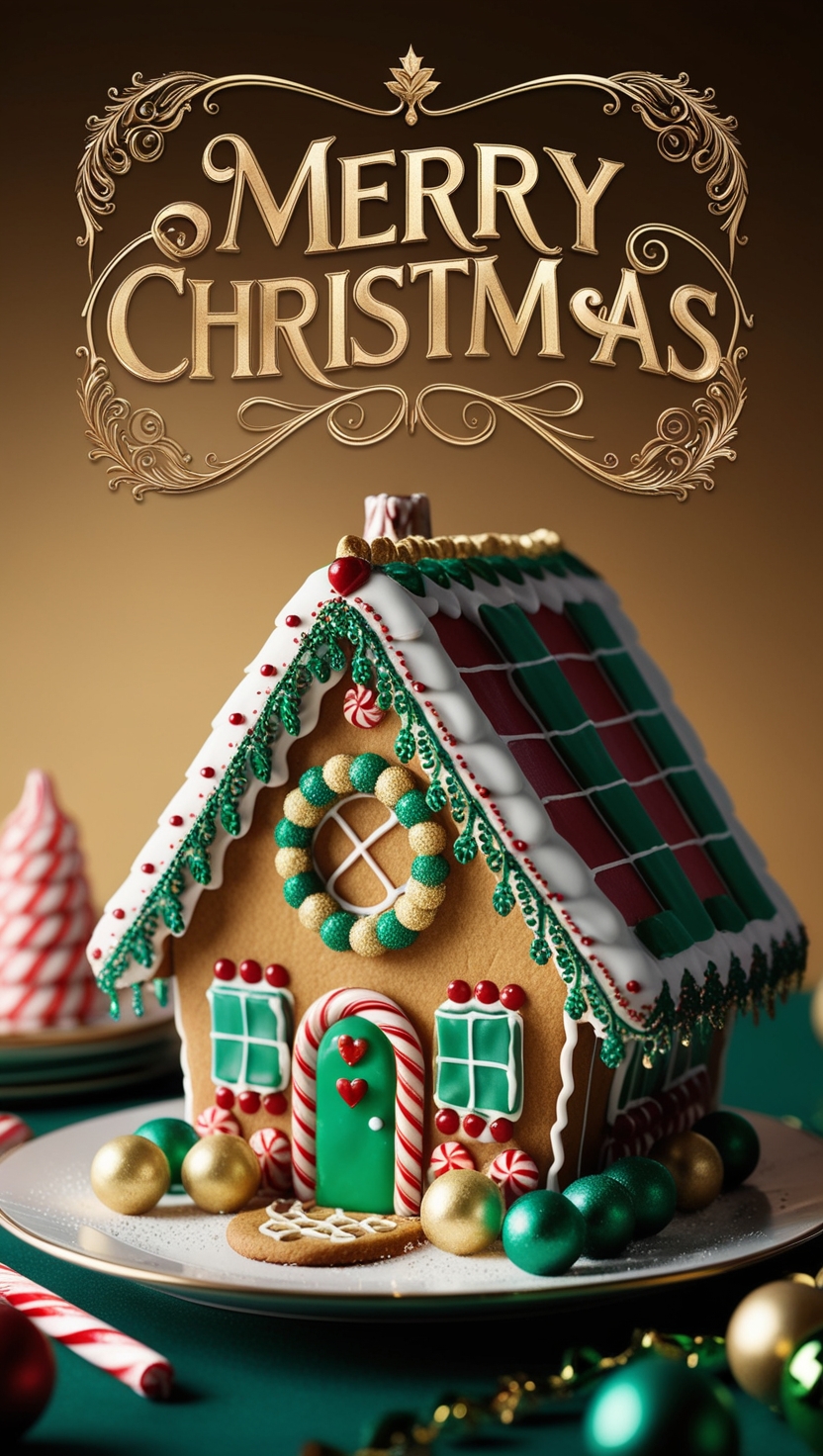 Gingerbread home Christmas Wallpapers