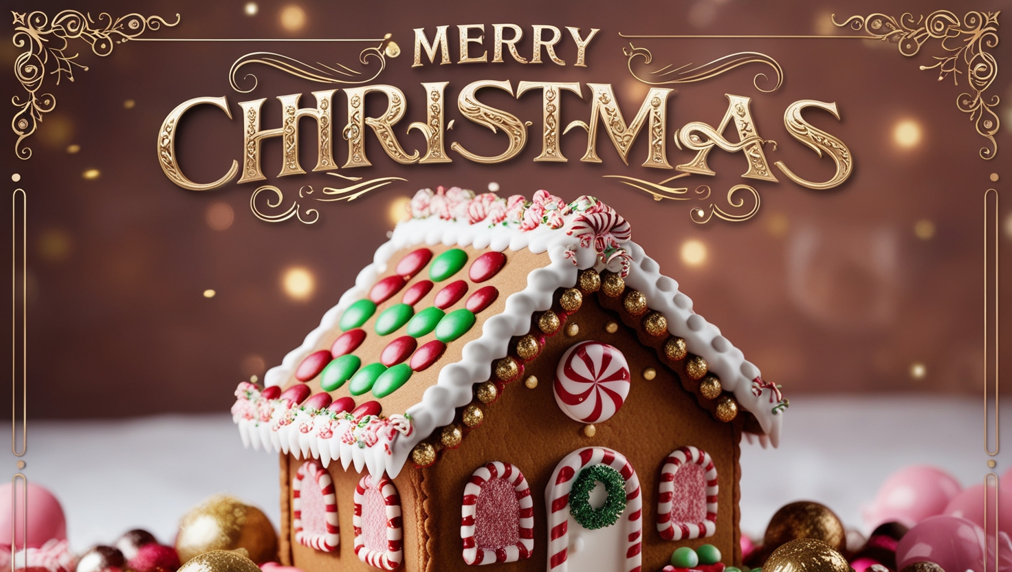 Gingerbread home Christmas Wallpapers
